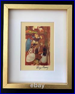 Diego Rivera + Original 1946 + Signed Vintage Print + Matted And Framed