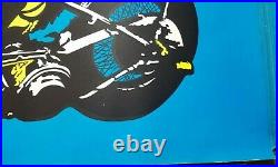 EASY RIDER 1970 VINTAGE MOTORCYCLE BLACKLIGHT POSTER Peter Fonda 29x43
