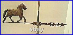 Early 1900's Rare J. A. Scott Detroit Trotting Horse Lightning Rod Weathervane