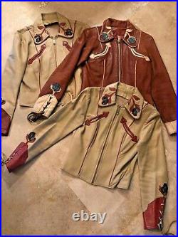 East West Musical Instruments Rodeo Jacket Coat Leather 60s 70s Boho Hippie