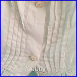 Edwardian Victorian 1900s Cotton Corset Cover Blouse Camisole XS