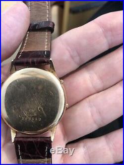 Eska Valjoux 72c Vintage Chronograph 18k Gold Serviced Beautiful Original