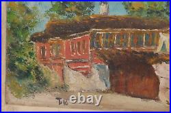 Expressionist oil painting landscape signed