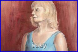 Female portrait Vintage Oil Painting Signed