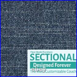 Floor Model Vintage Blue Rained Chenille Seat Cover