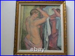 Frederick Buchholz Antique Vintage Painting Impressionist American Female Nude