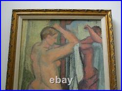 Frederick Buchholz Antique Vintage Painting Impressionist American Female Nude
