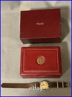 Full Mechanical Restoration Piaget Mens Chronograph Watch. Original. With Box