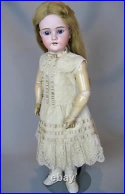 Gorgeous Antique 27 German Bisque head Walkure Doll Lovely Outfit
