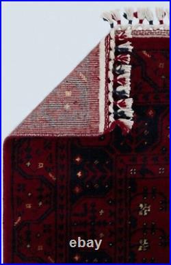 Hand Woven Afghan Turkmen Authentic Patterned Rug
