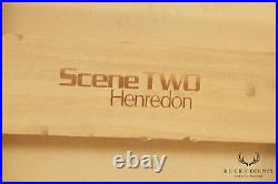 Henredon Scene Two Mid Century Modern Vintage Burl Wood Console Table