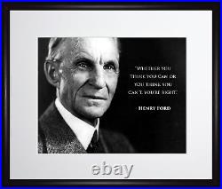 Henry Ford Photo Picture, Poster or Framed Quote Whether You Think You Can