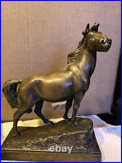 Herzel Bronze Horse Statue/bookend