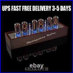 IN-18 Nixie Tubes Clock Wooden Case 12/24H Slot Machine FREE Shipping 3-5 Days