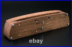 IN-4 Nixie Tube Clock Oak Vintage Wooden Case Slot Machine 12/24H FREE SHIPPING