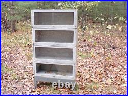 Industrial Metal Barrister Bookcase Mid-Century Modern Era Decor Medical Cabinet