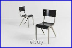 Industrial Vintage Mid-Century Modern Chairs by James Leonard, 1949