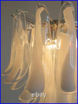 Italian vintage Murano chandelier in the manner of Mazzega 41 glasses