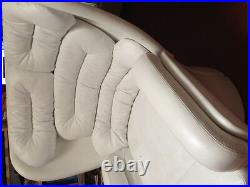 Joe Colombo 1963 Elda Fibreglass Arm Chair Leather White