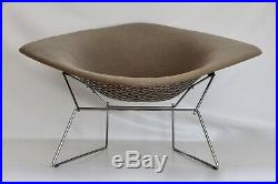 Knoll Bertoia Vtg Mid Century Modern Chrome Large Diamond Lounge Chair DWR Metal