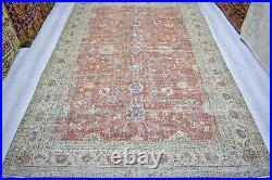 Large Turkish Rug, 6.7x10.3ft, Beige Vintage Rug, Antique Rug, Oriental Floor Rug