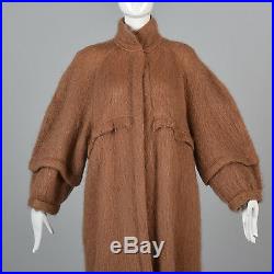 Large Vintage 1980s 80s Gianfranco Ferre Mohair Sweater Cardigan Duster Coat