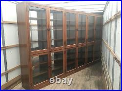 Lawyers Bookcase Law Office VERY LARGE! Double Sided Almost 13 Feet Long