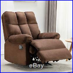 Manual Recliner Fabric Recliner Chair Heavy Duty Overstuffed Home Theater Seat