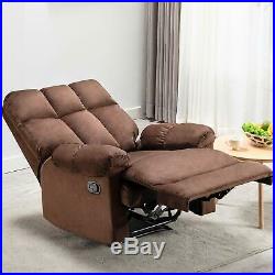 Manual Recliner Fabric Recliner Chair Heavy Duty Overstuffed Home Theater Seat
