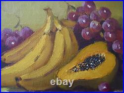 Marjorie Sharpe Original Oil Painting Vintage Signed Framed Fruit Listed Artist