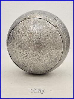 Mid-Century Modern Dimpled Aluminum Orb Sphere Ball Sculpture Rare 6×6