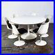 Mid-Century-Modern-Dining-Set-Knoll-Eero-Saarinen-Tulip-Black-Vintage-6-Chairs-01-hbl