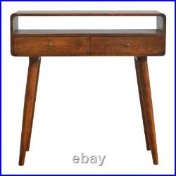 Mid Century Style Console Table / Dressing Table Solid Wood Dark Finish
