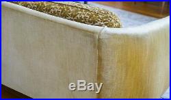 Mid Century Two Piece Sectional Floral Yellow / Chartreuse / Gold Vintage Sofa