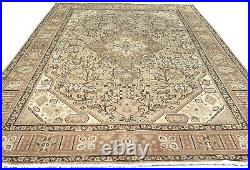 Muted Distressed Floral Classic 8X11 Antique-Washed Vintage Oriental Rug Carpet