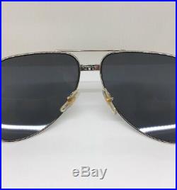 New Vintage Cartier Aviator Platinum 62mm Large Vendome Sunglasses France