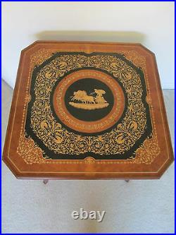Notturno Intarsio Sorrento Italy Italian Game Table Roulette Chess Inlaid Wood