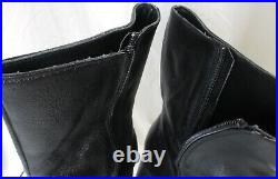 Nyla Vintage Platform Boot Shoe Size 9b 1980's Black And White Leather Zippered
