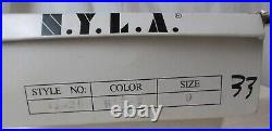 Nyla Vintage Platform Boot Shoe Size 9b 1980's Black And White Leather Zippered