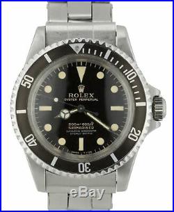 ORIGINAL 1966 Rolex Submariner 5512 GILT 4-LINE TWO COLOR 40mm Stainless Watch