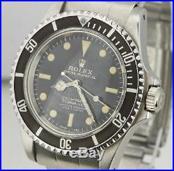 ORIGINAL 1966 Rolex Submariner 5512 GILT 4-LINE TWO COLOR 40mm Stainless Watch