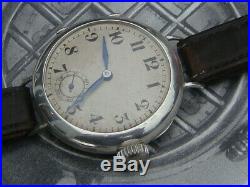 Omega WW1 1915 silver Art Deco trench watch serviced original band Beautiful