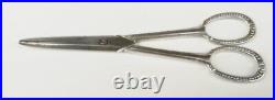 Original Antique Pair Of Silver And Steel Scissors Marked