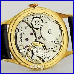 Original Gold Plated Girard Perregaux Black Dial Manual Wind Gents Watch
