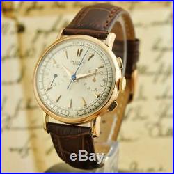 Original Large Universal Medical Chronograph 18k Solid Gold Vintage Gents Watch