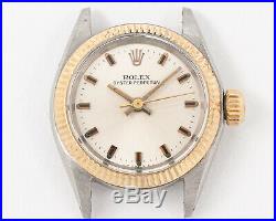 Original Rolex Steel and Gold Ladies Oyster Perpetual Ref. 6619 with Fluted Bezel