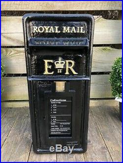 Original Royal Mail Black Post Office Box Genuine Cast Iron Post Box Machan