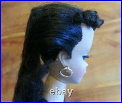 Original Vintage Number 1 Ponytail Barbie withstand. Brunette 1959 Japan foot mk