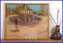 Original oil painting, Odessa artist, Odessa City Park, Cityscape