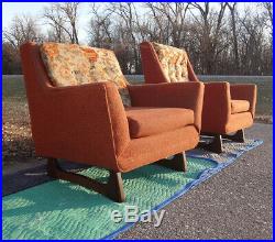 PAIR Vintage 1960s Lounge Chairs-MCM-Pearsall Era